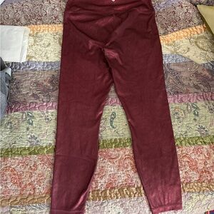 90 Degree By Reflex Burgundy Leggings
